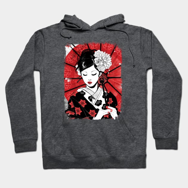 Geisha Hoodie by RubyArt